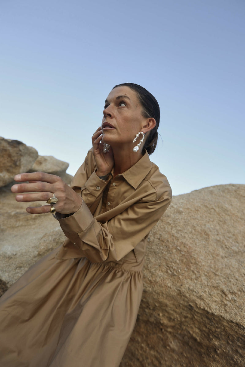 PEARL DANGLE STATEMENT EARRINGS