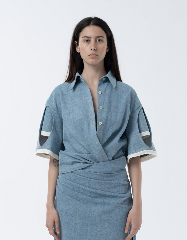 MAET CRYSTAL Denim Shirt 1