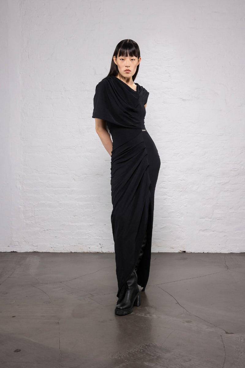 Draped Dress Black