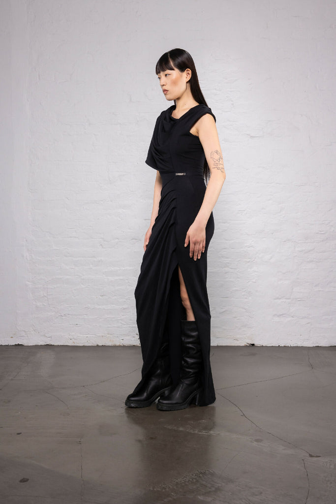 Draped Dress Black