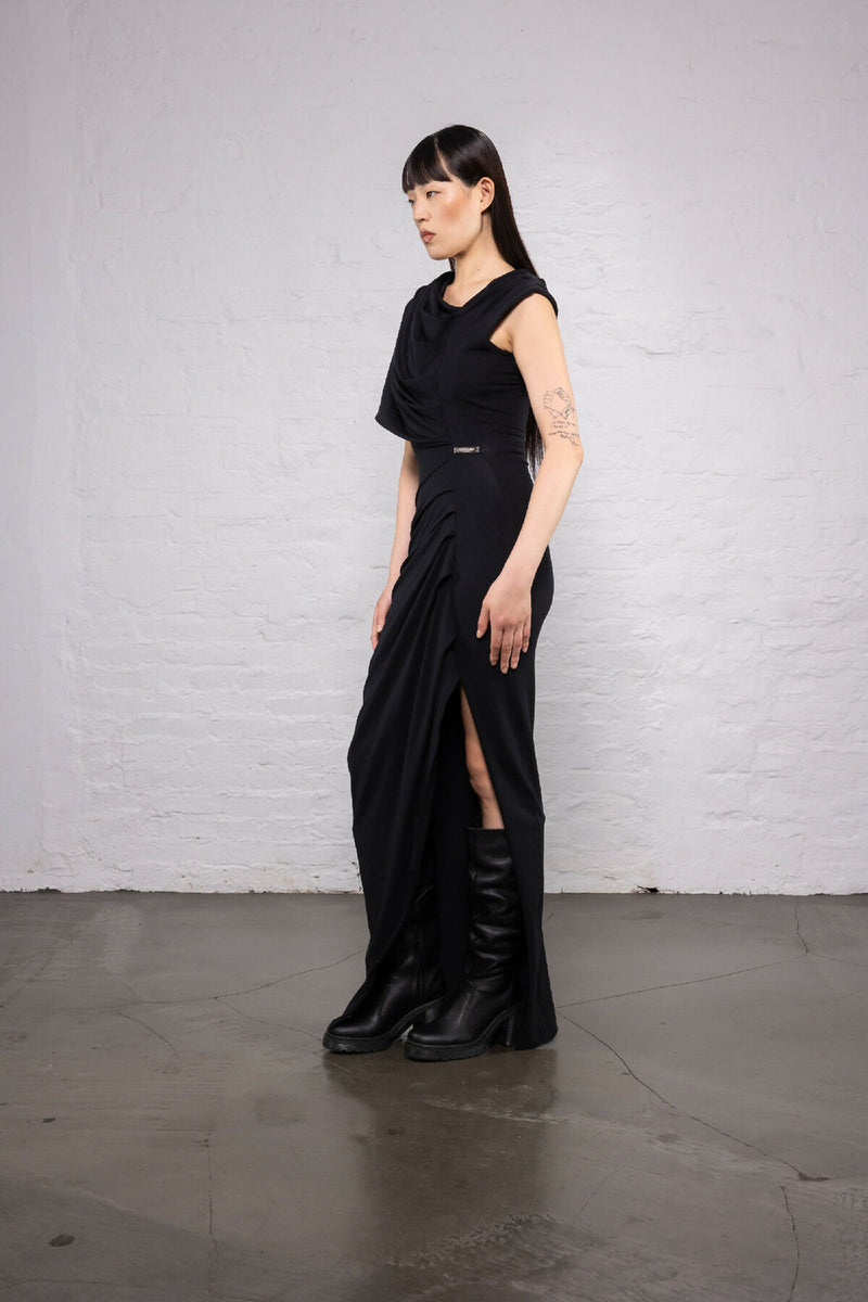 Draped Dress Black