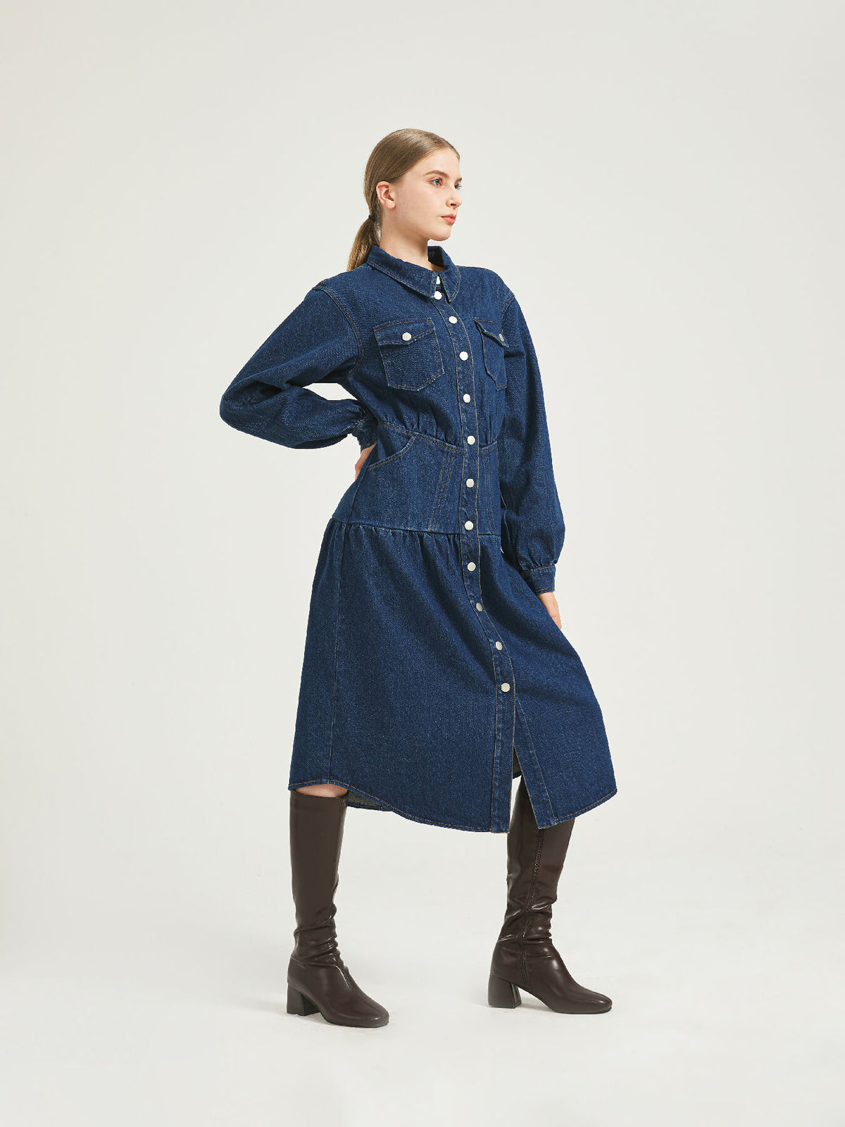 Monica Denim Midi Dress | NOT JUST A LABEL