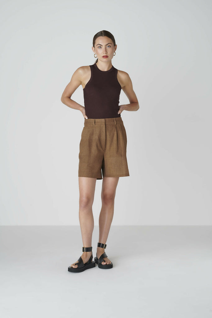 Bièl Shorts In Cappuccino Brown