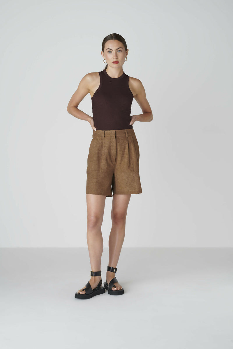 Bièl Shorts In Cappuccino Brown