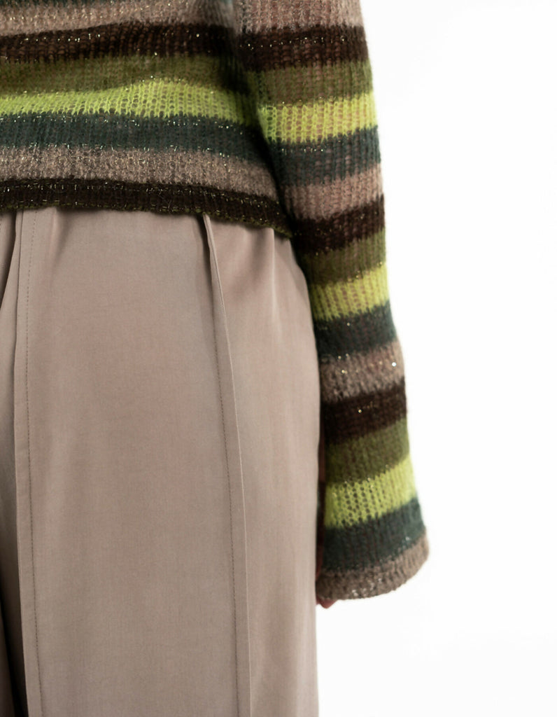 Green knitted sweater