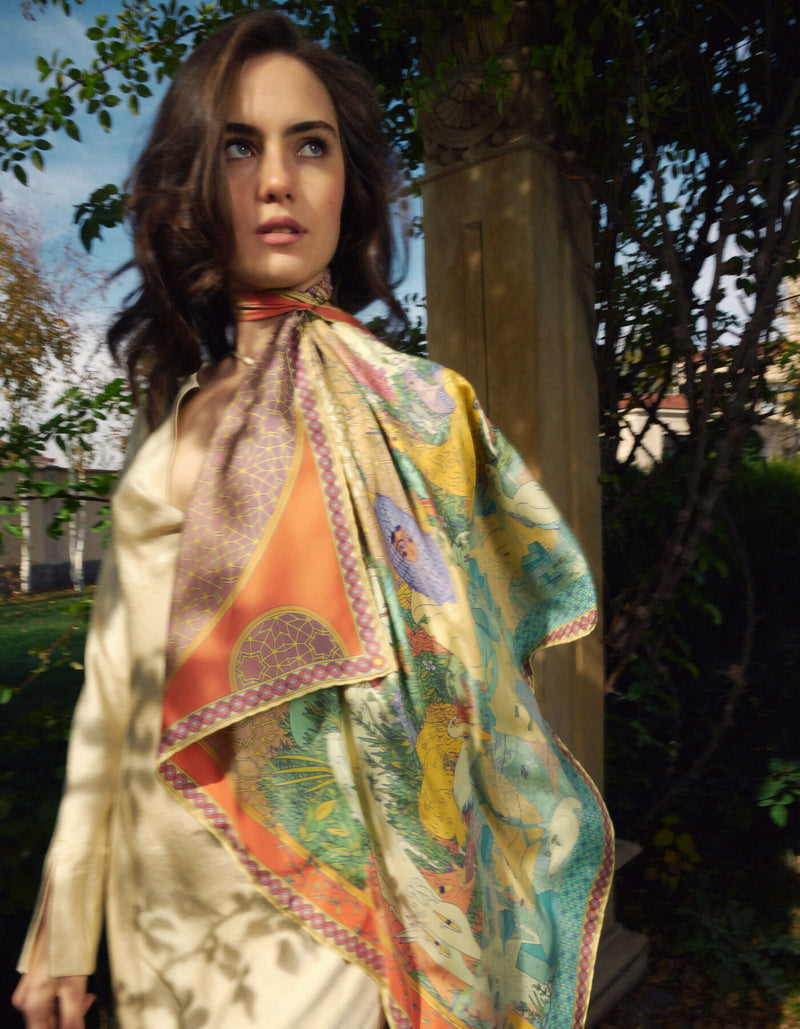 Silk Scarf “The Lake Of Peace”