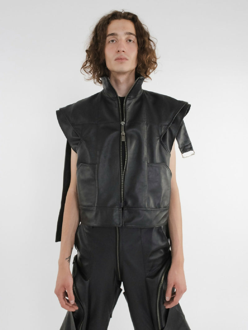 Leather Short Vest