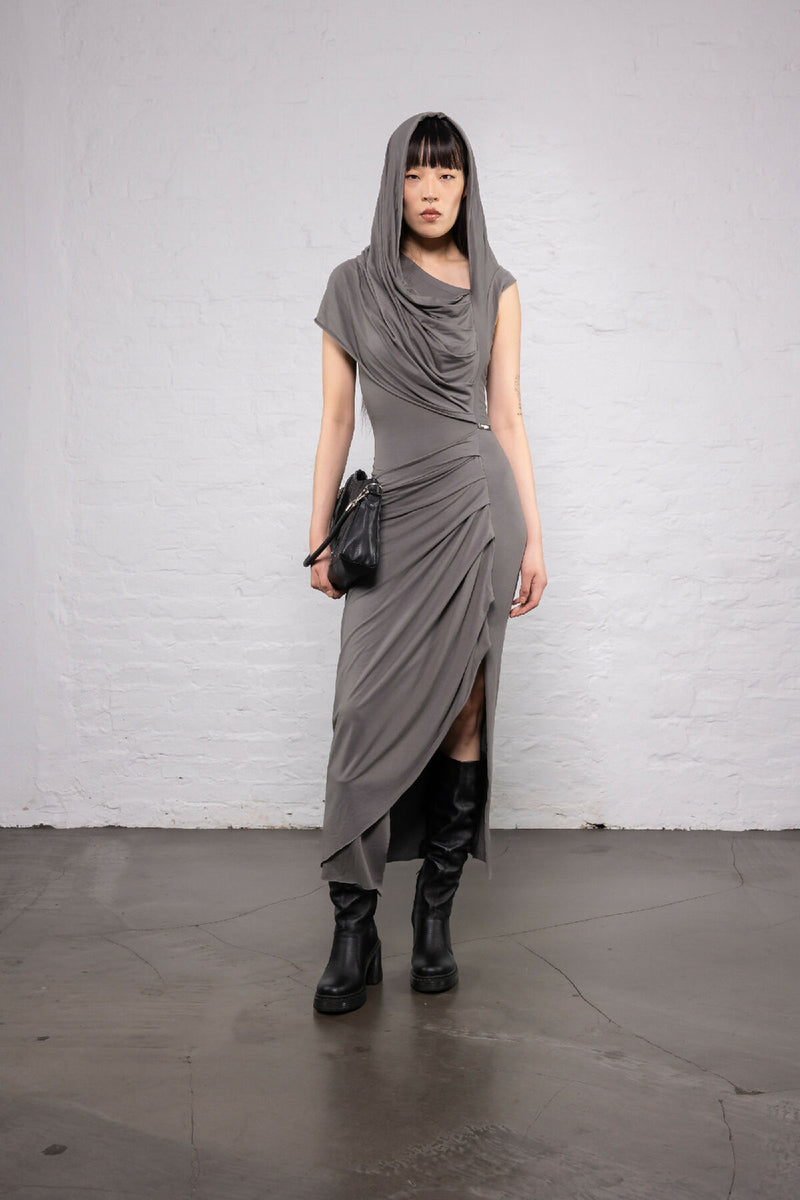 Draped Dress Grey