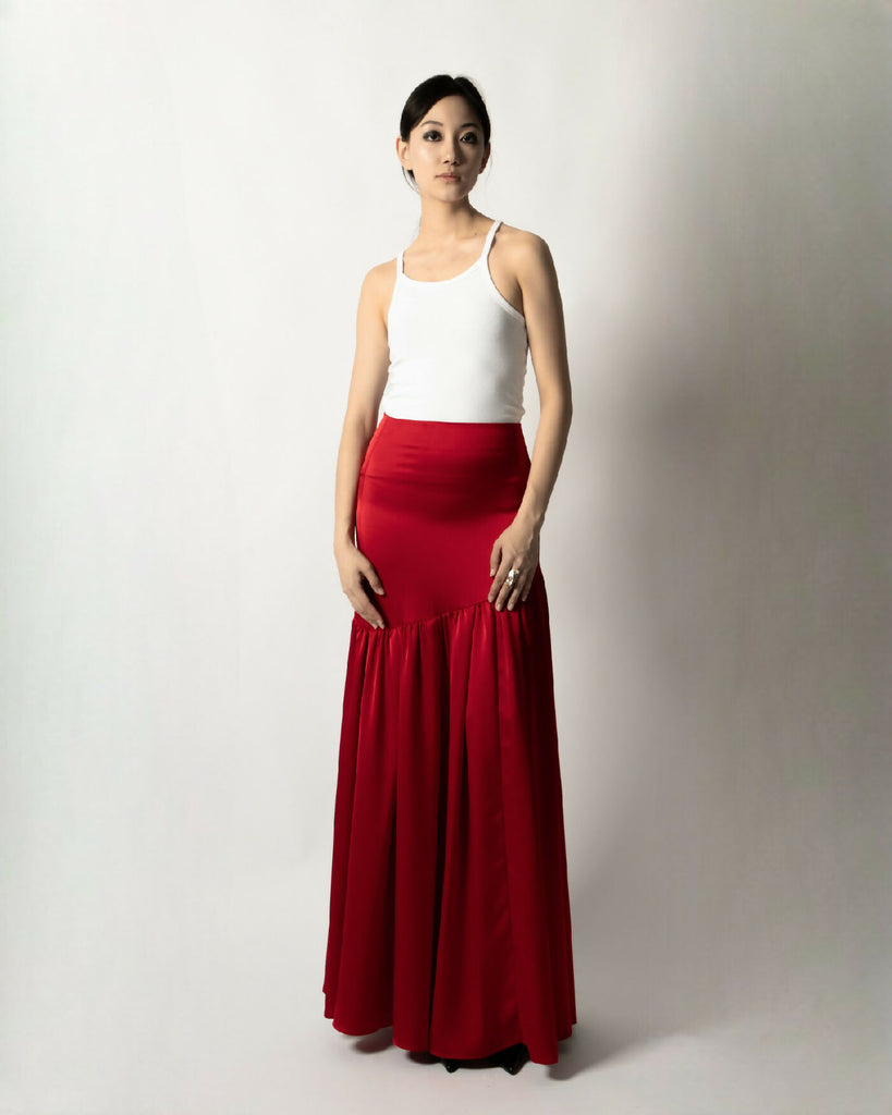 SCARLET WIDE-LEG FLARED PANTS