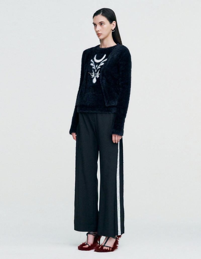 Chain Link Furry Cardigan