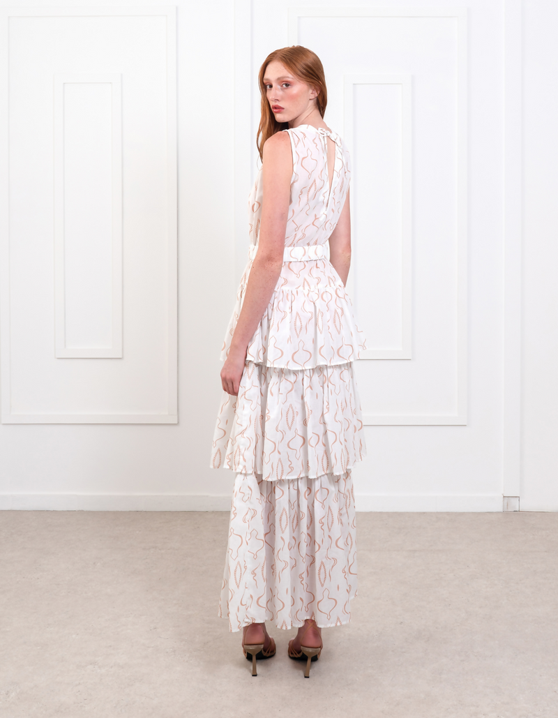 Celeste Maxi Ruffles Dress