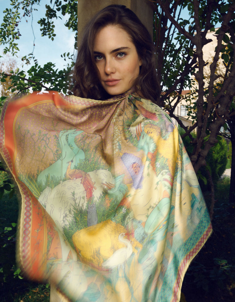 Silk Scarf “The Lake Of Peace”