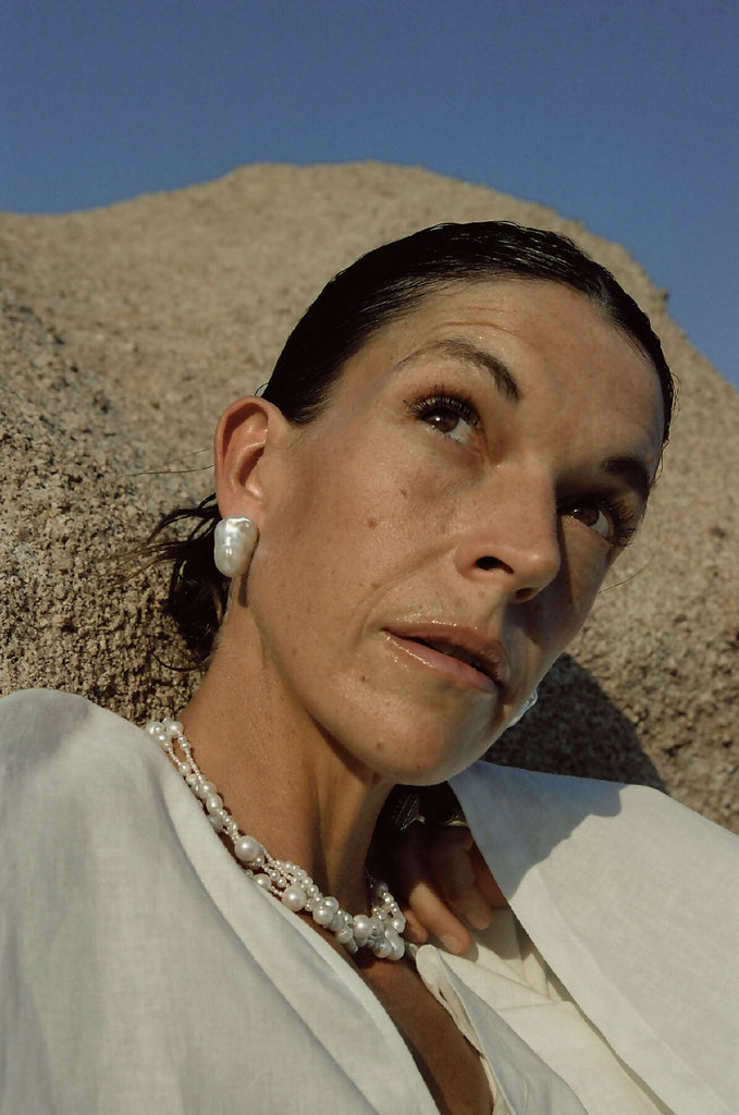 BAROQUE PEARL STUD EARRINGS