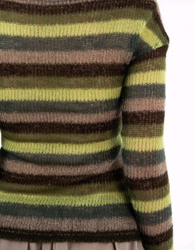Green knitted sweater
