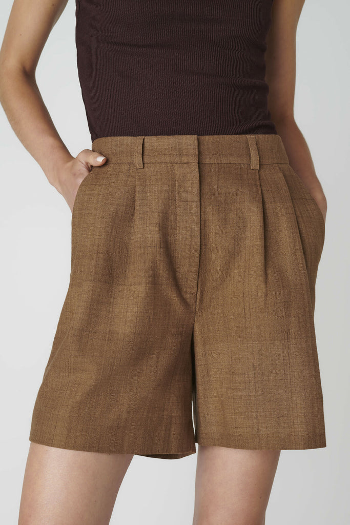 Bièl Shorts In Cappuccino Brown