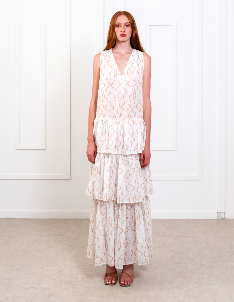 Celeste Maxi Ruffles Dress
