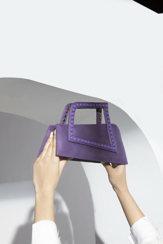 ASYMMETRICAL TOP HANDLE BAG