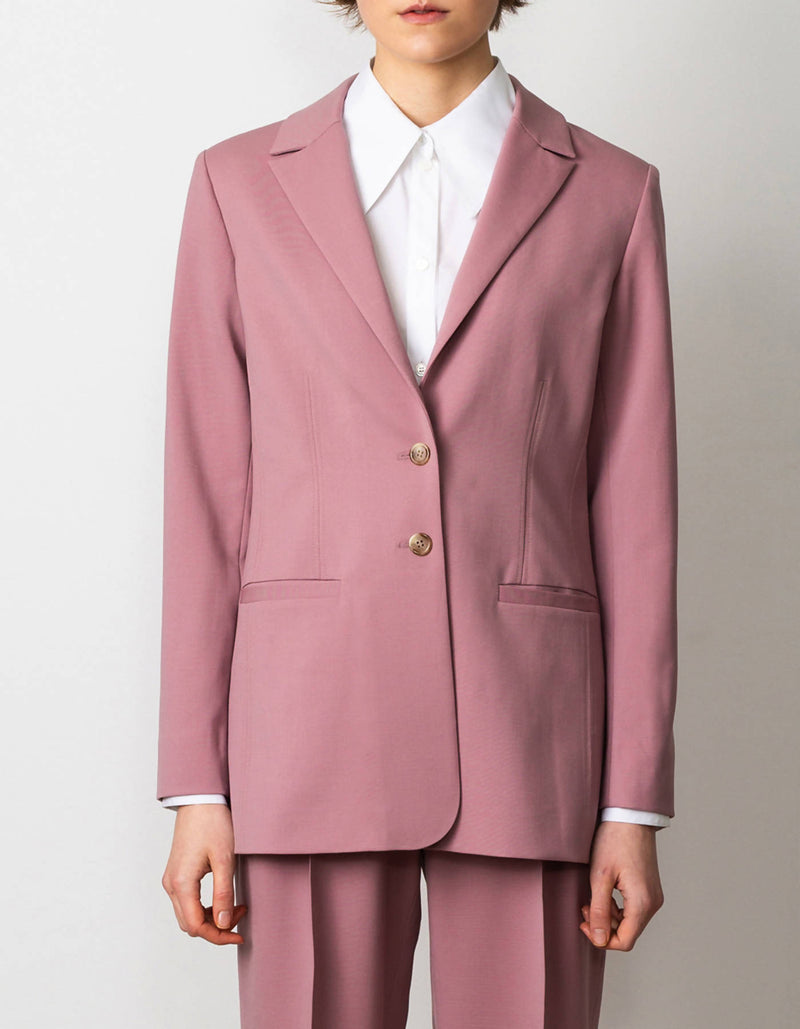 Grace Wool Stretch Blazer Dusty Pink