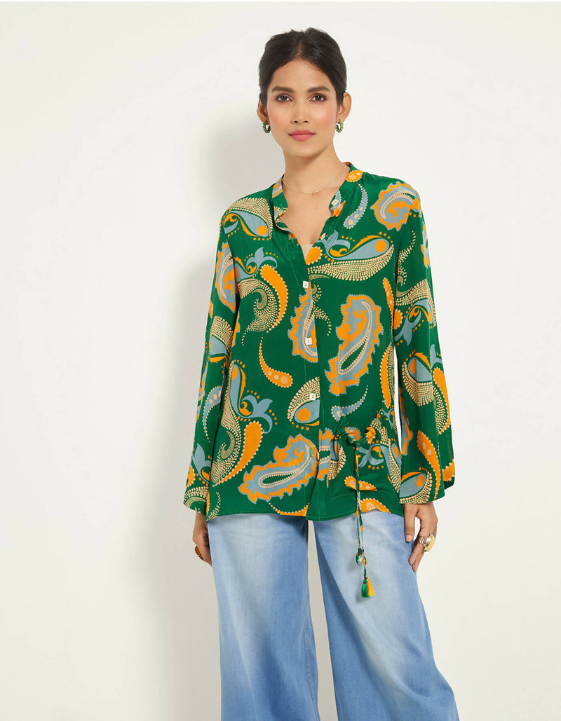 Green Paisley Shirt