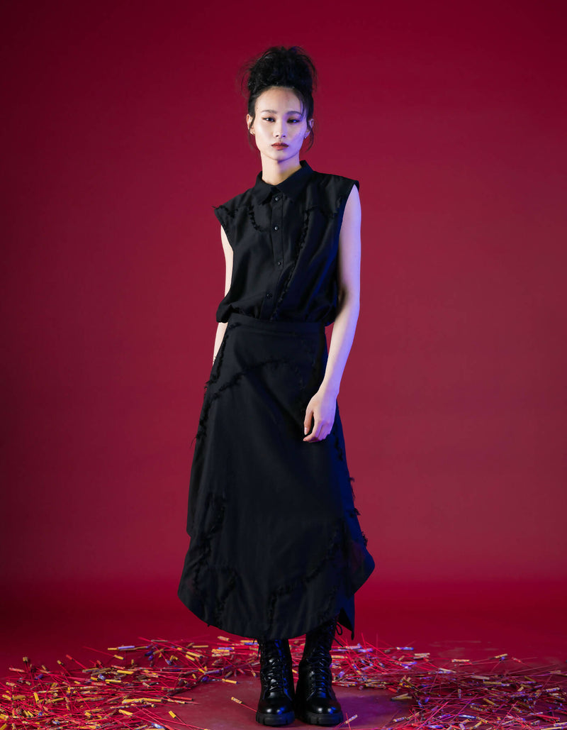 Firecracker Unhem A line Skirt