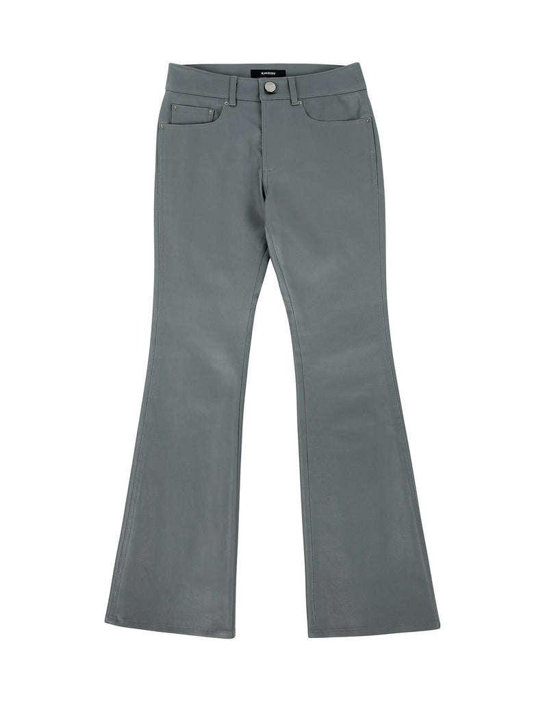 Coated Back Slit Jeans