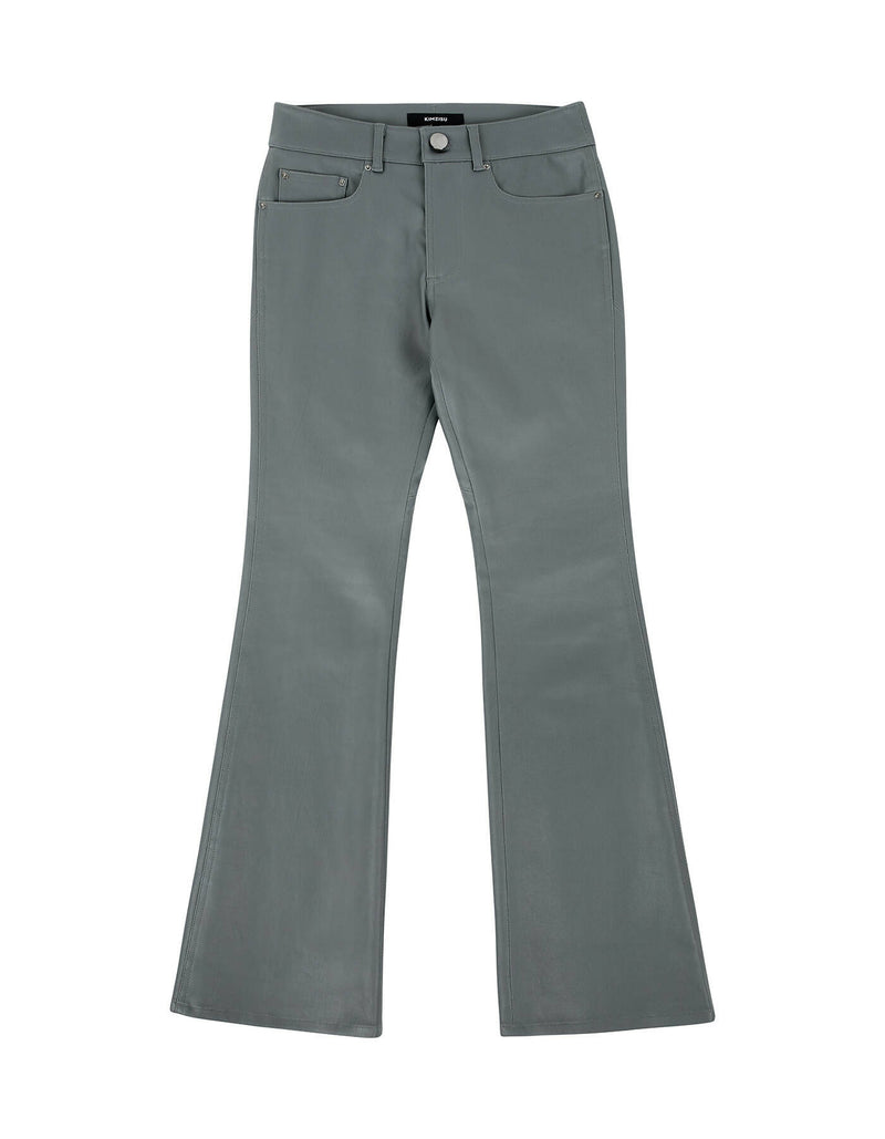 Coated Back Slit Jeans