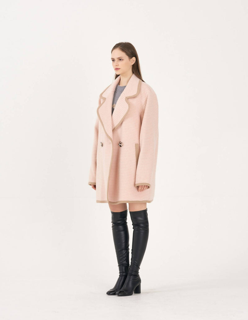 Houndstooth Alpaca Coat
