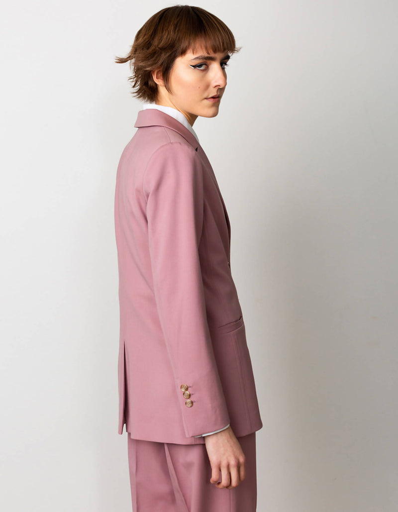 Grace Wool Stretch Blazer Dusty Pink