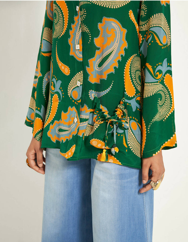 Green Paisley Shirt