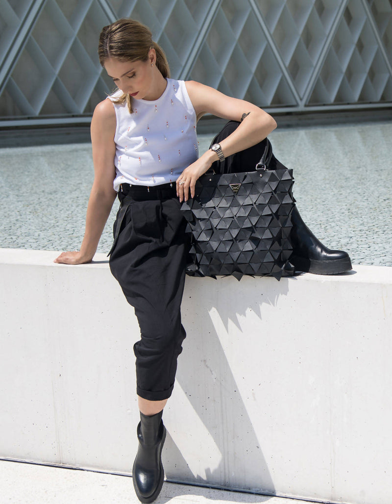 Star Tote Bag Alma Matt Black