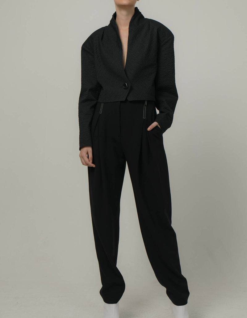 Lee Cotton Cropped Jacket - Black