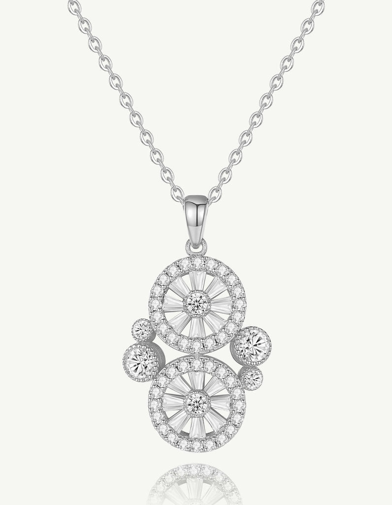 Silver Wheel of Fortune Necklace