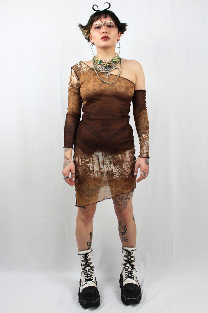 Asymmetrical Mesh Dress