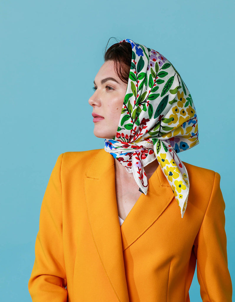 Silk Scarf of Blooms