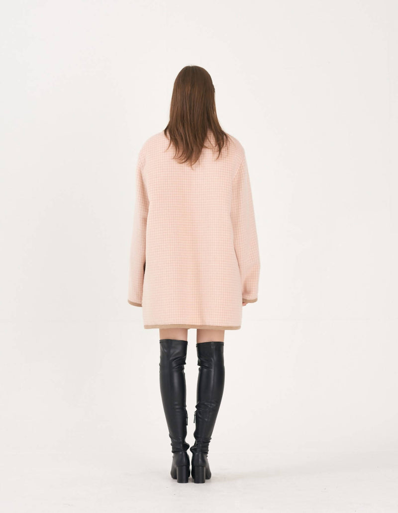 Houndstooth Alpaca Coat