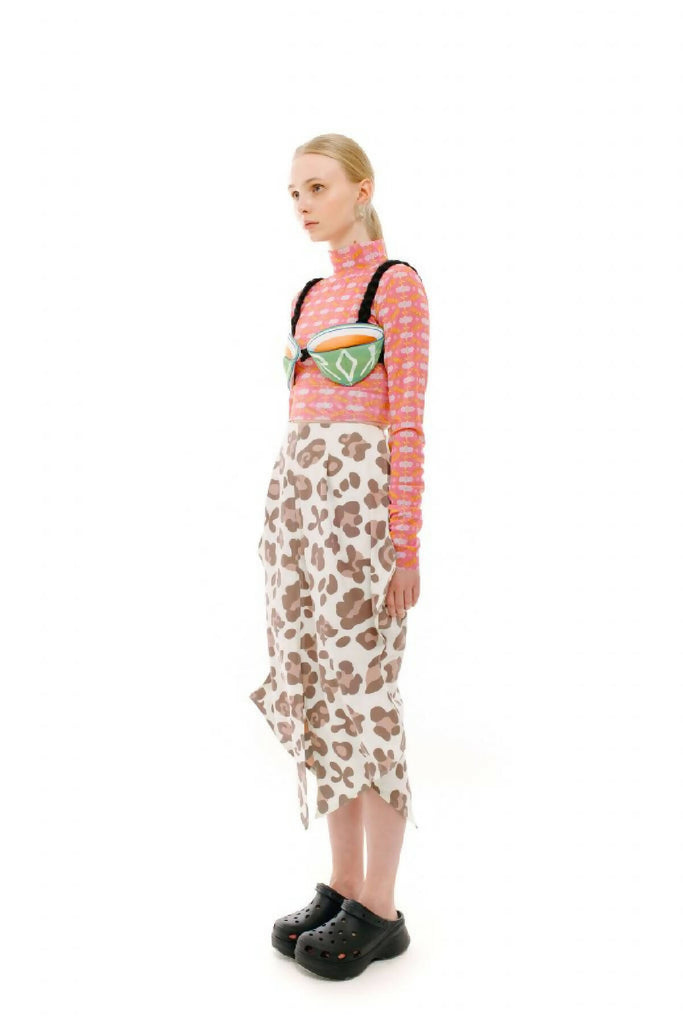 PINK FLOWER TURTLENECK