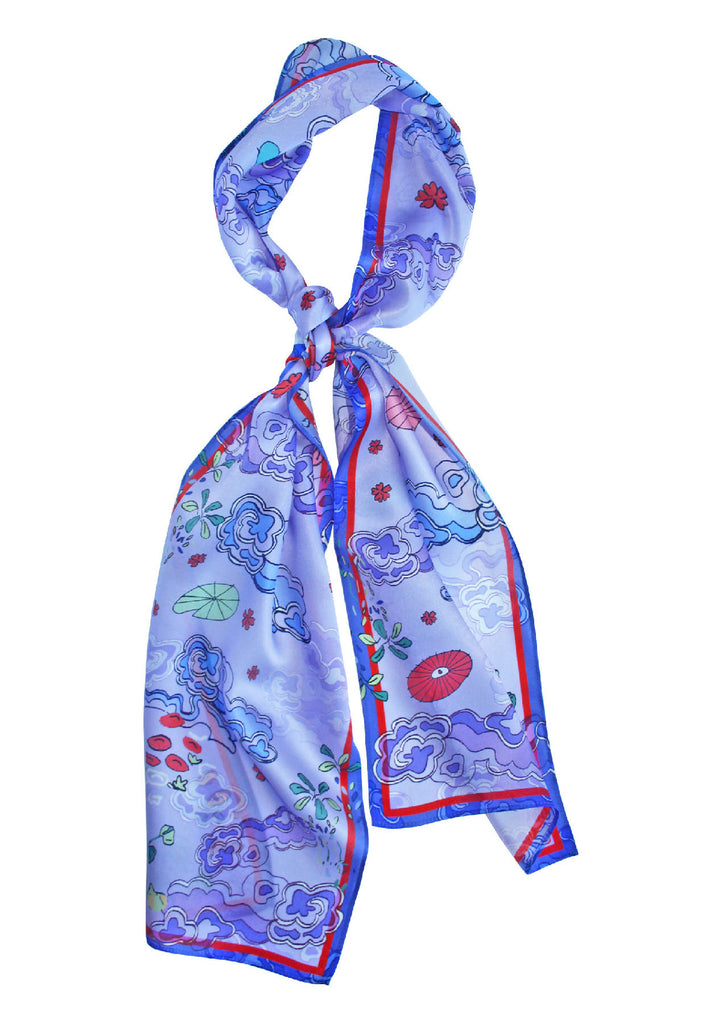 Clouds Between (light) Silk Scarf