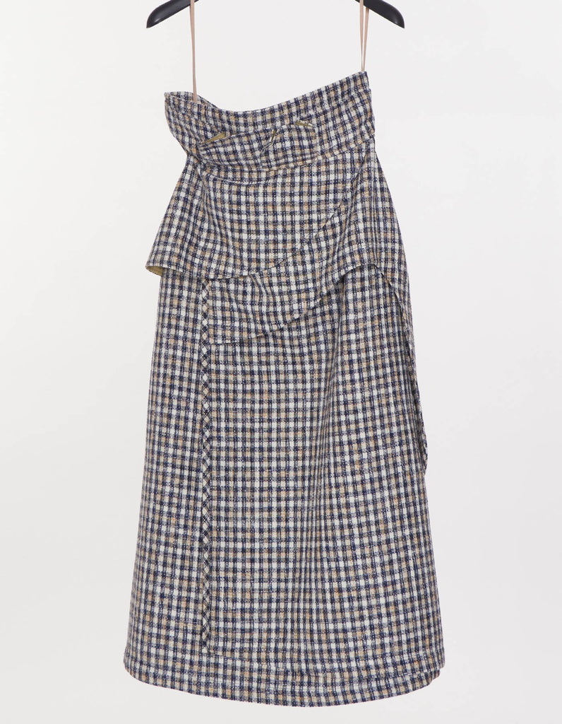 High Waist Constructive Wrap Skirt