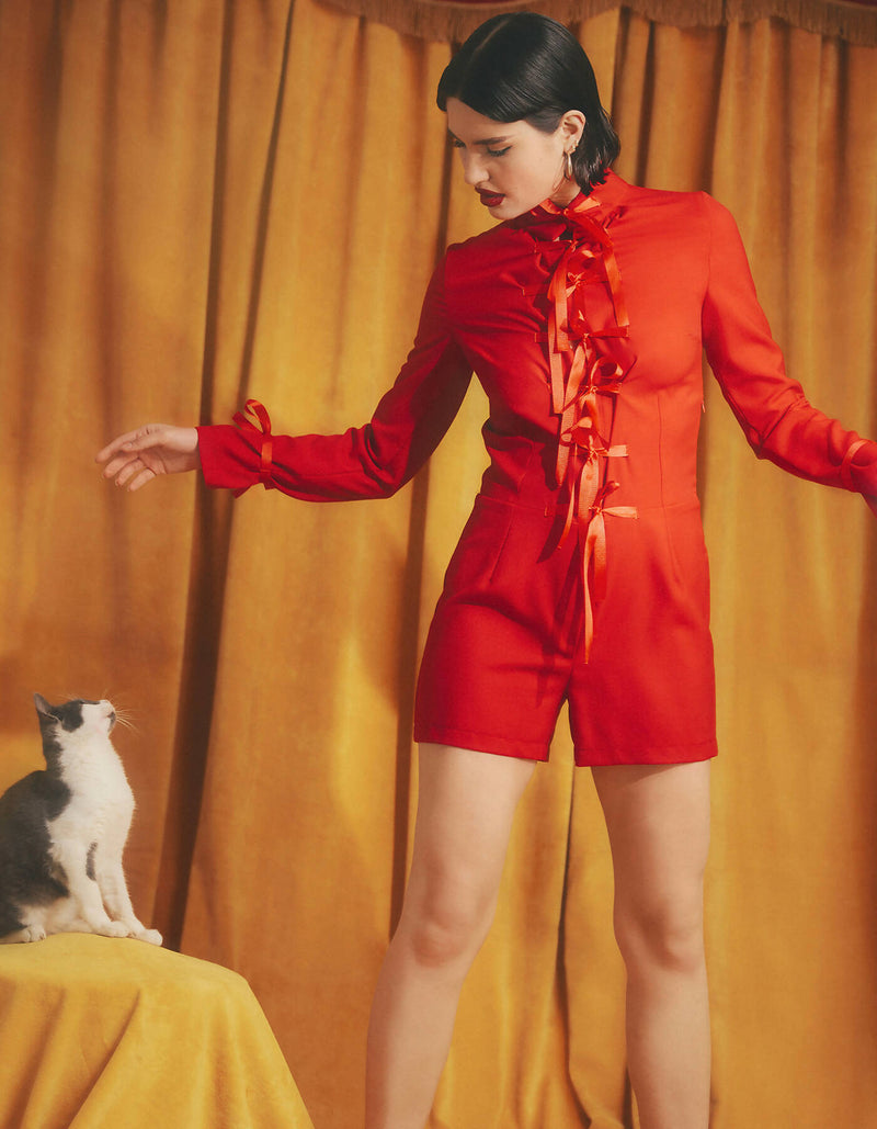 Tame Tie-Up Jumpsuit