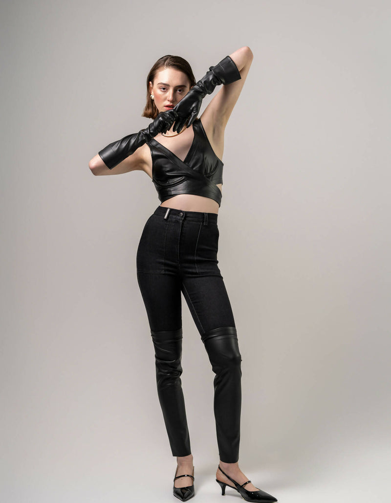 Slim-fit denim pants