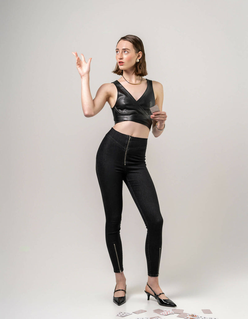 Slim-fit denim pants