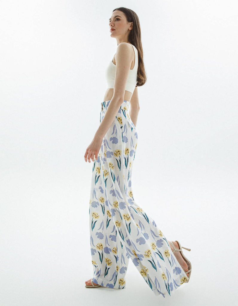 Floral Linen Palazzo