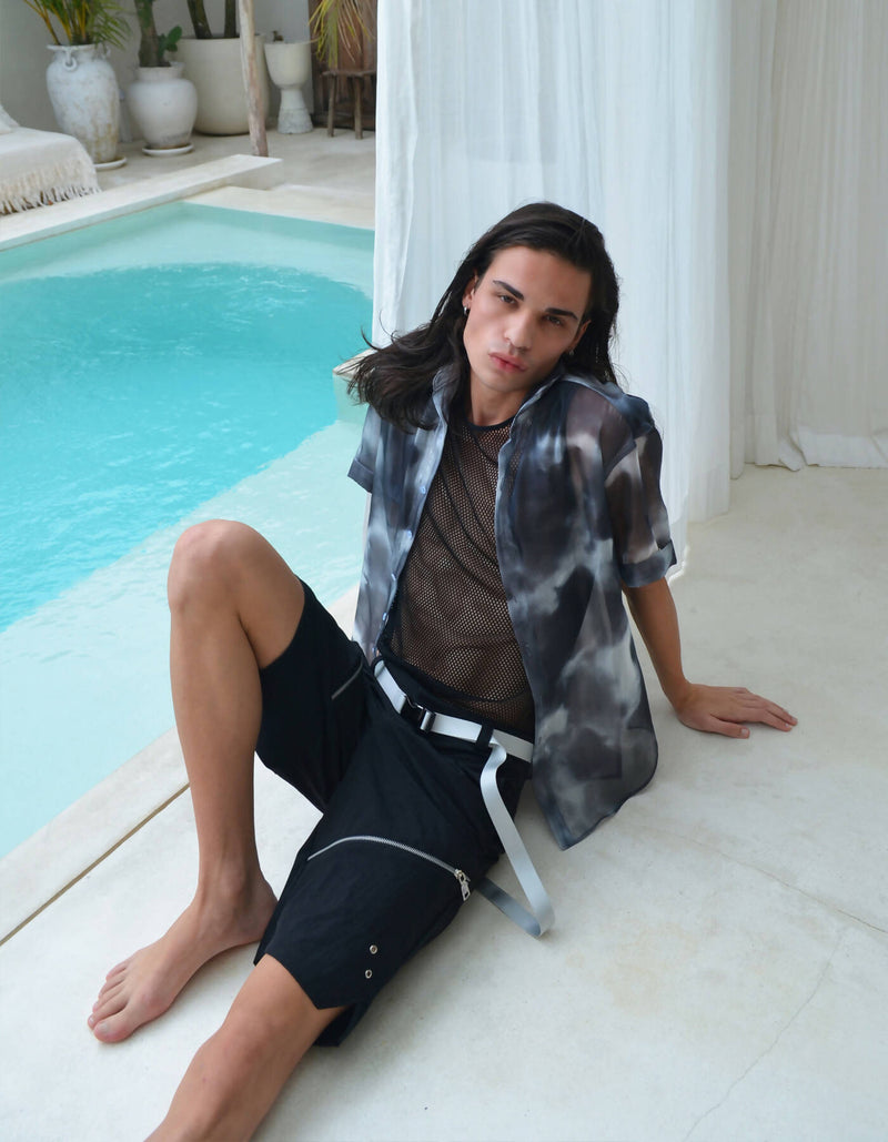 Slashed Track Shorts