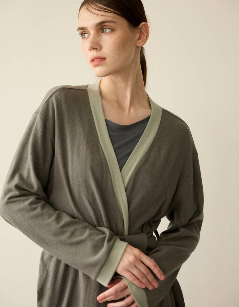 Angora Blended Long Knit Cardigan