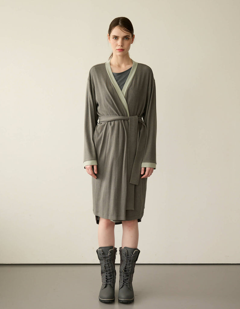 Angora Blended Long Knit Cardigan