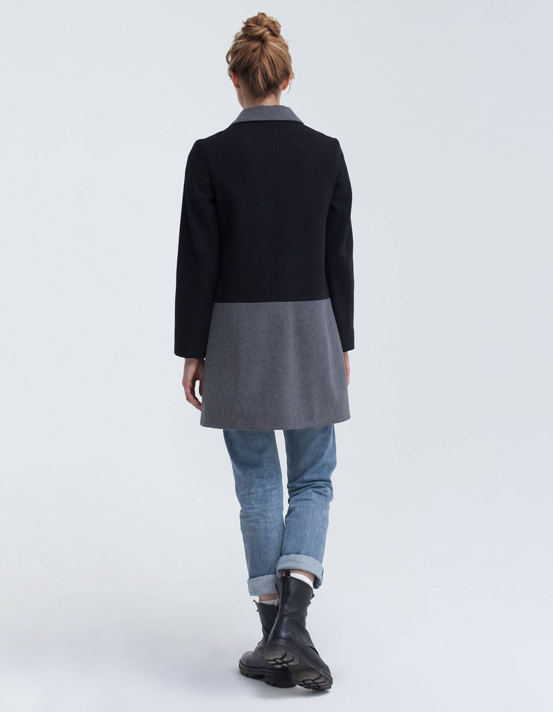 Double breasted wool coat