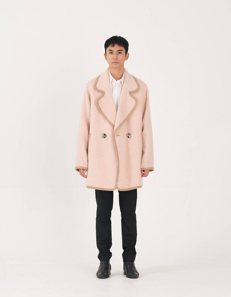 Houndstooth Alpaca Coat