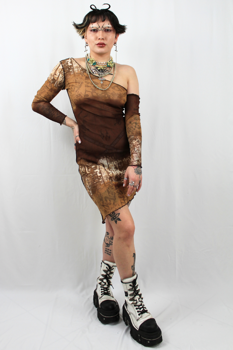 Asymmetrical Mesh Dress