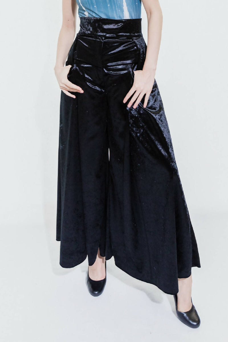 Straight Leg Velvet Trousers