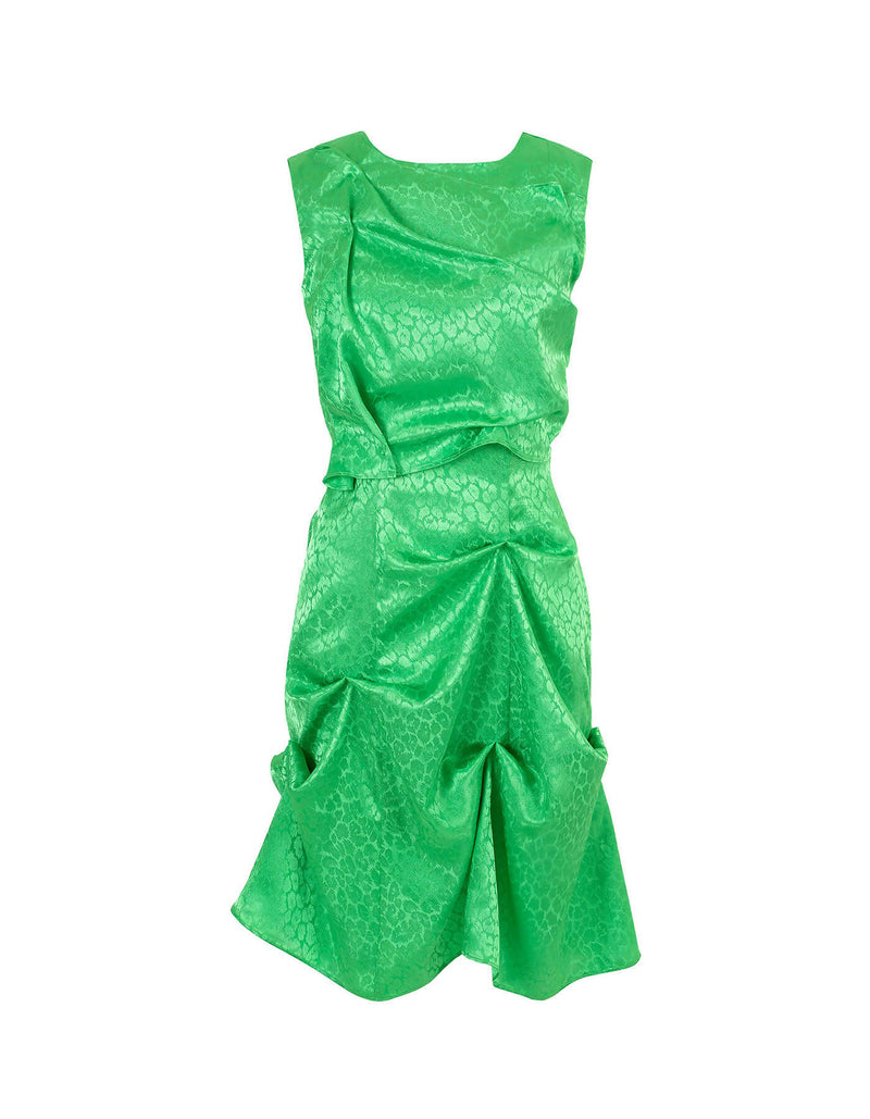 Satin Leopard Dress